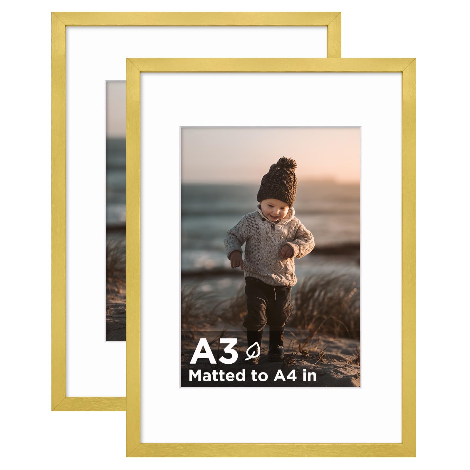 Amazon.co.jp: KINLINK A3 写真フレーム ゴールド 11.7 x 16.5