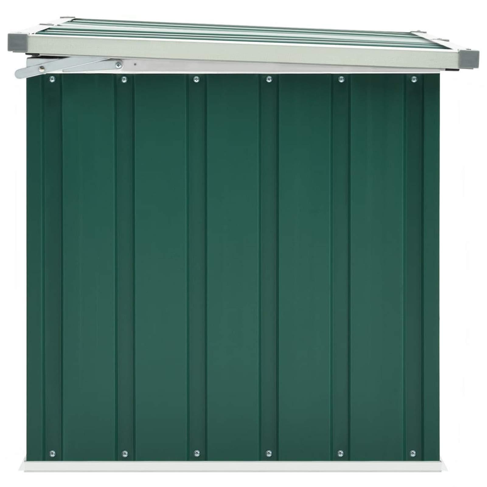 Festnight Gartenbox Wasserdicht Metall Auflagenbox Garten-Aufbewahrungsbox Große Kissen Werkzeugkasten Gartenbox Balkonschrank Gartentruhe Kissenbox Grün 129 x 67 x 65 cm