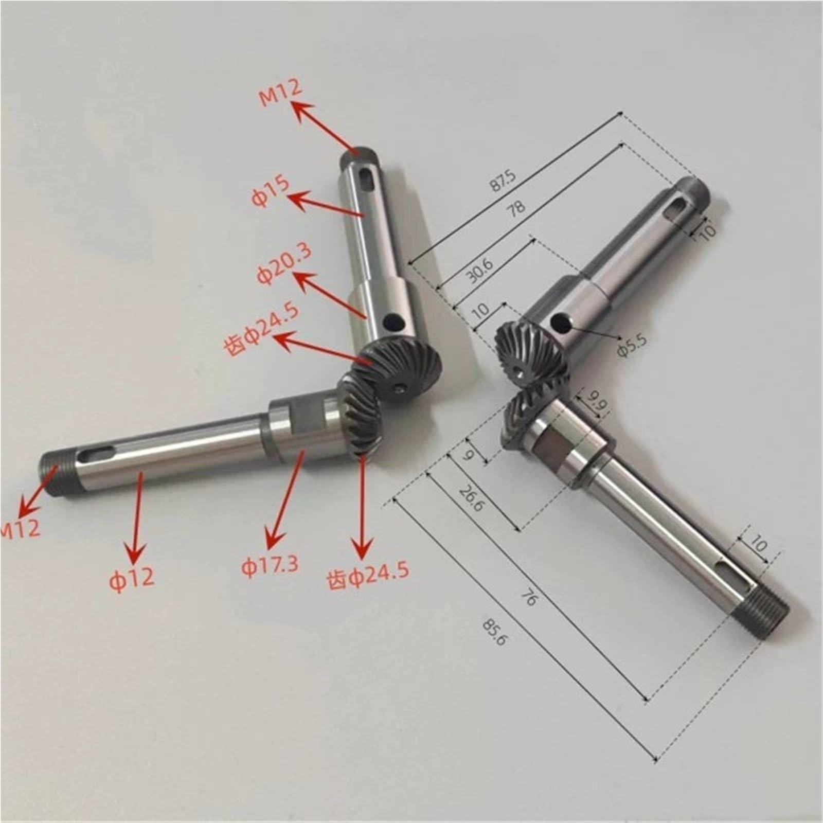 Gearbox 1.25M 20T Spiral Bevel Gear 1:1 Transmission 1.25 Module 20 Teeth Gearbox Reducer 90 Degrees Mitre Commutator Steering Direction
