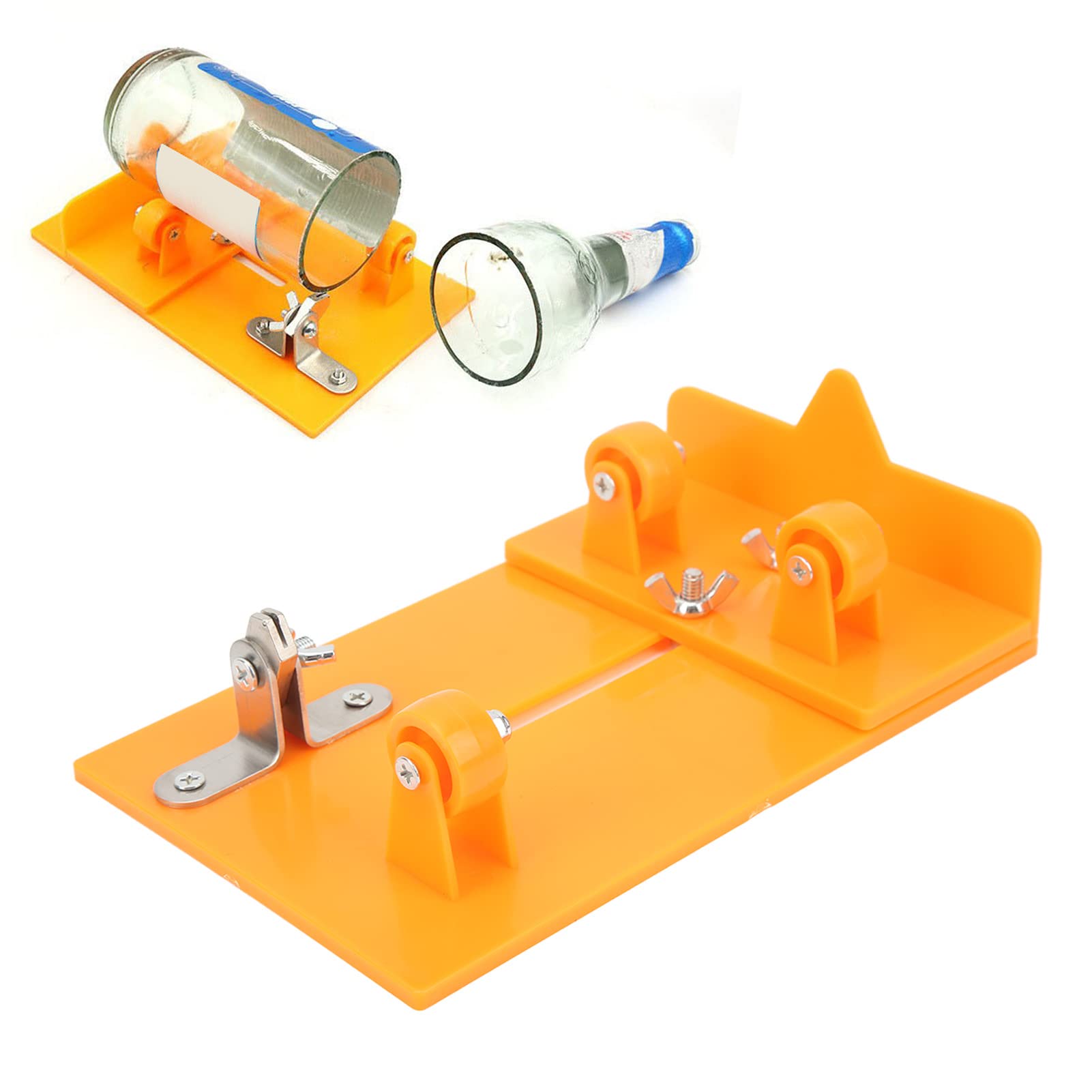 Glass Bottle Cutter, Bottle Cutting Tool Kit DIY Machine for Cutting Wine Beer Liquor Whiskey Alcohol Champagne (Yellow)