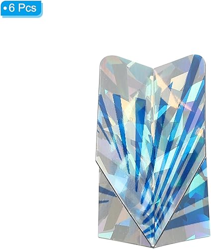 Miniatura 3 de PATIKIL Slim Dart Flights, paquete de 6 accesorios de dardos de diseño único PET para dardo de punta de acero y dardos de punta suave, tono azul