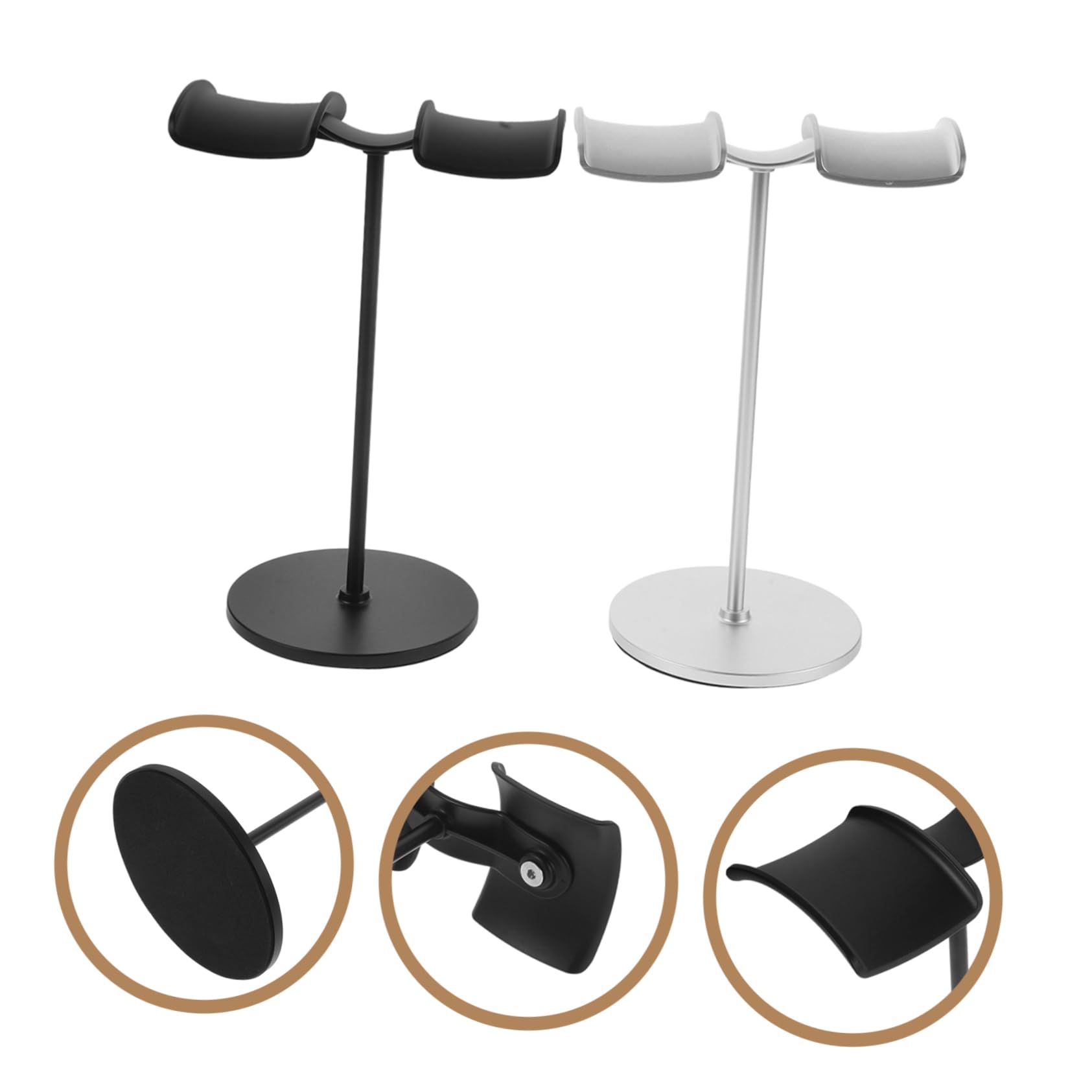 Operitacx 2 Piezas Soporte de Auriculares de Escritorio Estante Auriculares Gaming Elegante y Práctico Almacenamiento Compacto Habitaciones y Oficinas