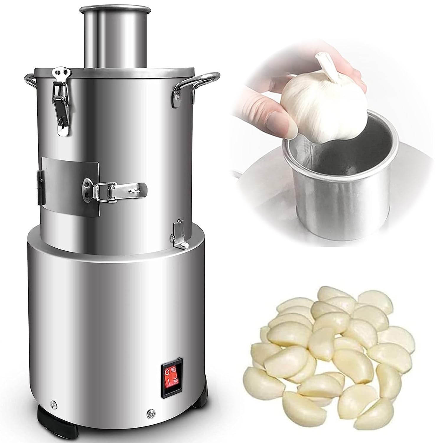 TBLOTYD Commercial Whole Garlic Peeling Machine,Garlic Peeler Machine, Electric Garlic Separator 20KG/H Garlic Clove Peeler,for Restau