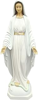 47 Inch Our Lady of Grace Virgin Mary Madonna Mother Catholic Religious Statue Sculpture Indoor Outdoor Garden Grotto Vittoria Collection Made in Italy Hand Painted