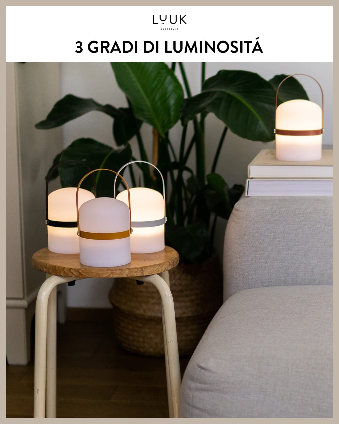 Lanterna LED Ricaricabile LUUK Con Manico In Legno - 72h Autonomia, Dimmerabile - Foto 7