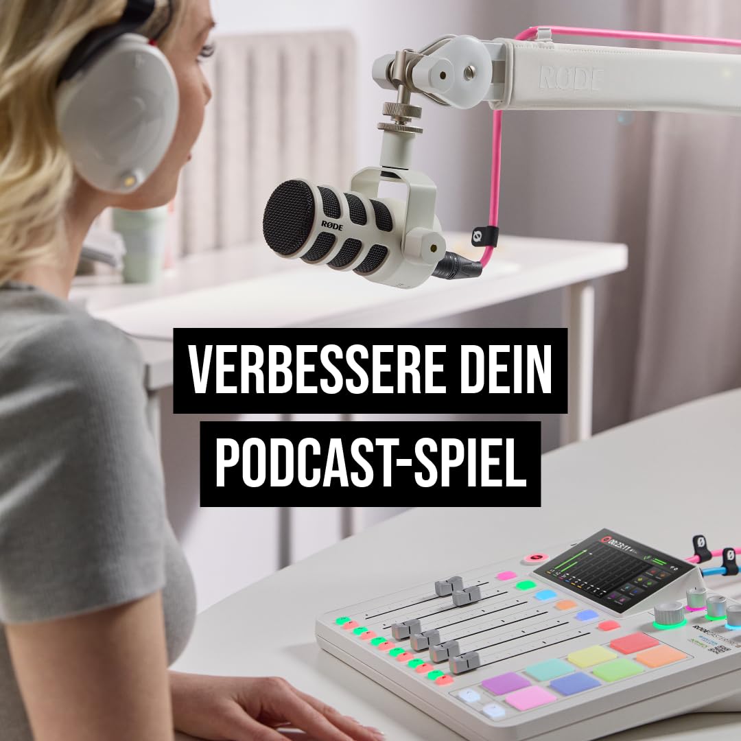RØDE RØDECaster Pro II All-in-One Produktionslösung für Podcasting, Streaming, Musikproduktion und Content-Erstellung (Weiß)