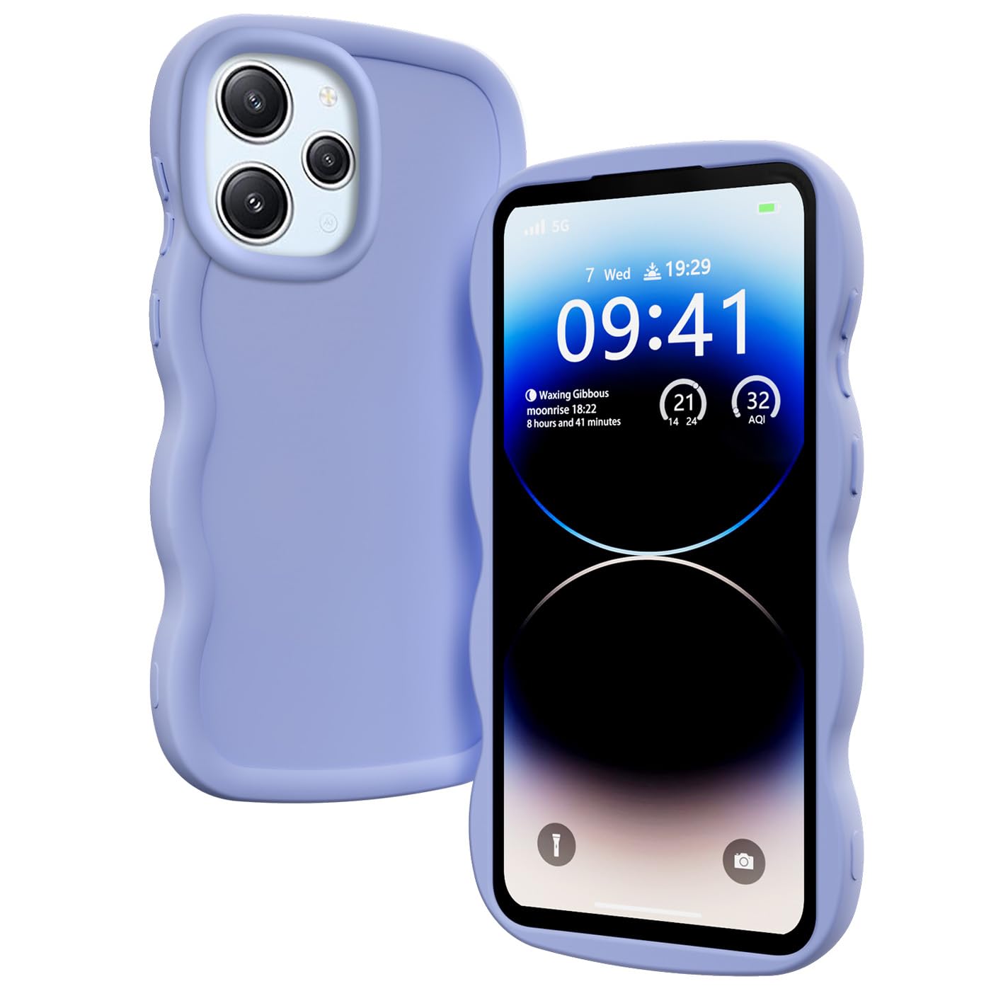 Hülle Für Xiaomi Redmi Note 13 5G | Süßes Wellen-Design In Rot | Stoßfest & Kratzgeschützt | Slim Silikonhülle Mit Kameraschutz