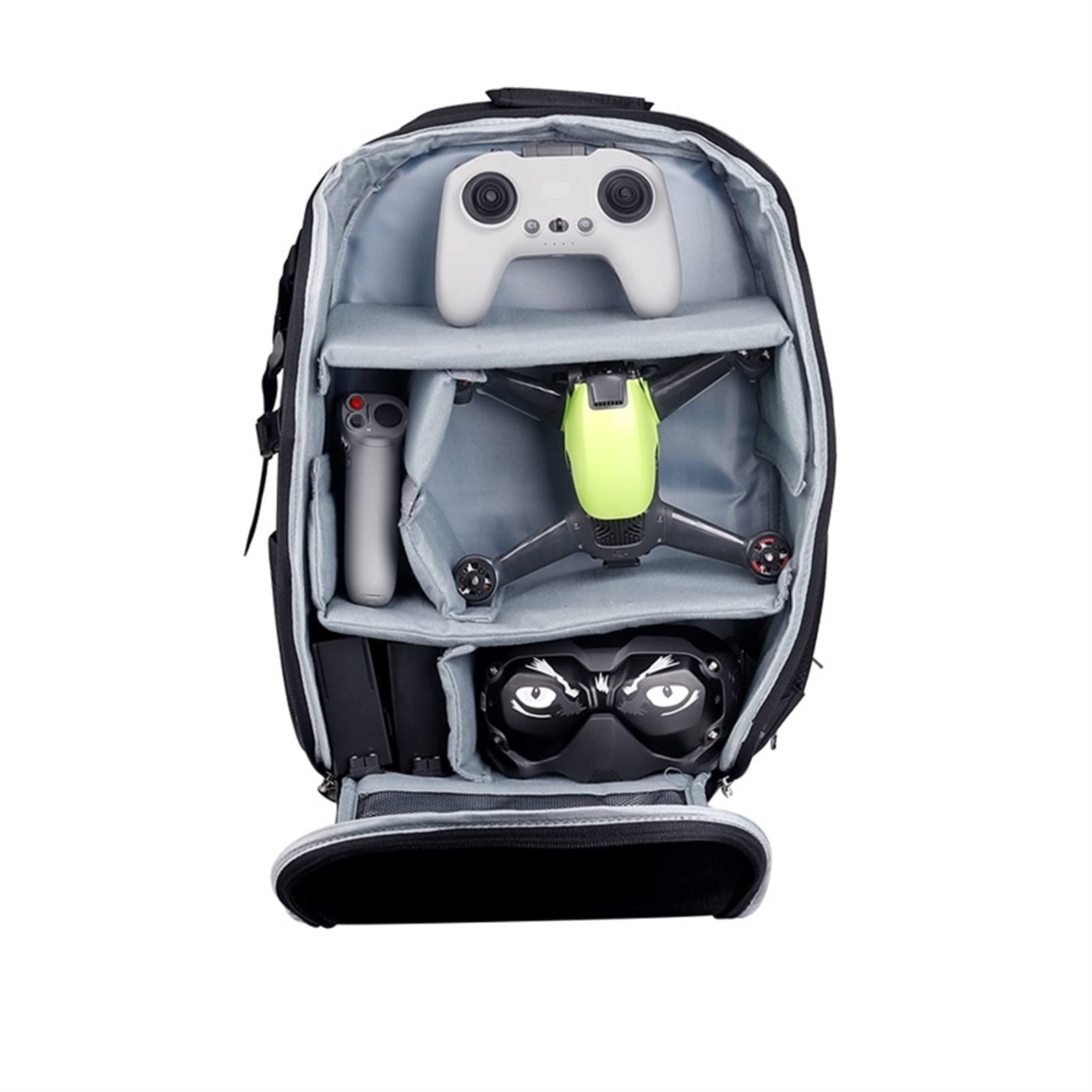 FPV. Borsa for zaino impermeabile Fai da te Custodia for il trasporto del telecomando del drone dei vetri della fodera(Schwarz)