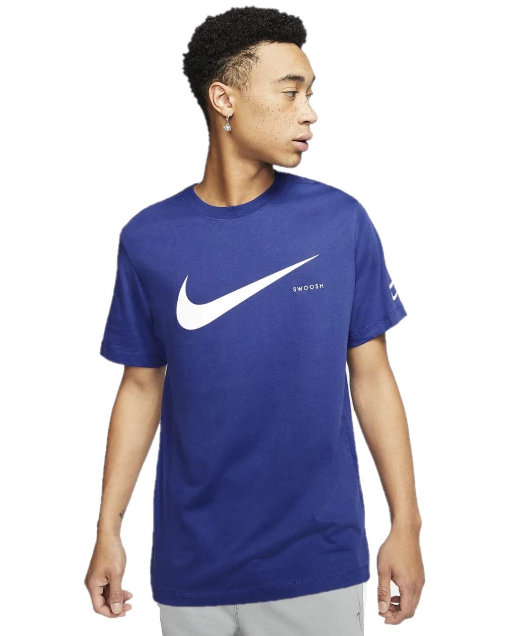 white royal blue nike shirt