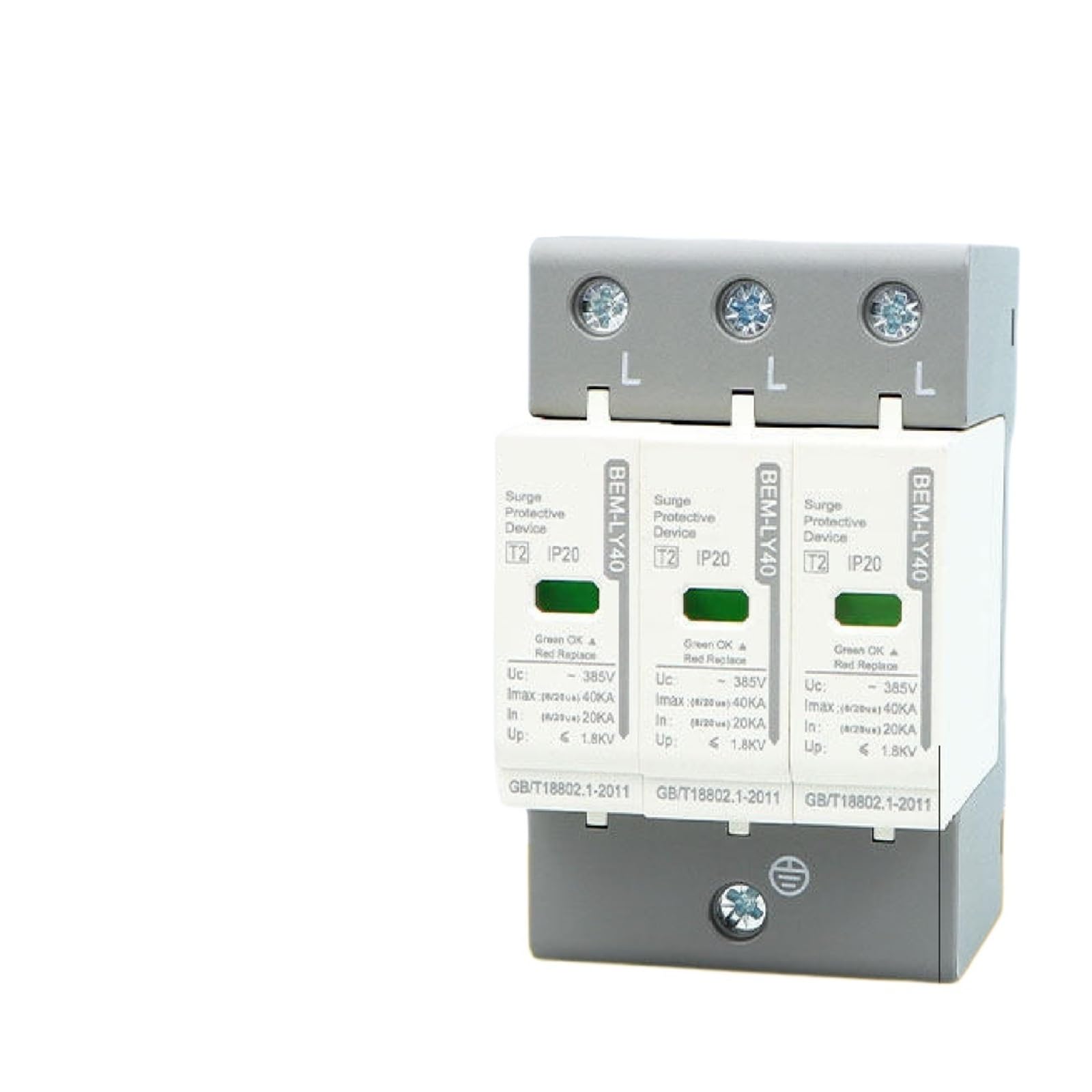 Protector contra sobretensiones SPD 2P 3P 4P, pararrayos Tipo 1, 2 CA, 220V, 380V, 20kA, 100kA, Carril DIN, construcción de viviendas, Industrial(2P-220VAC,100KA)