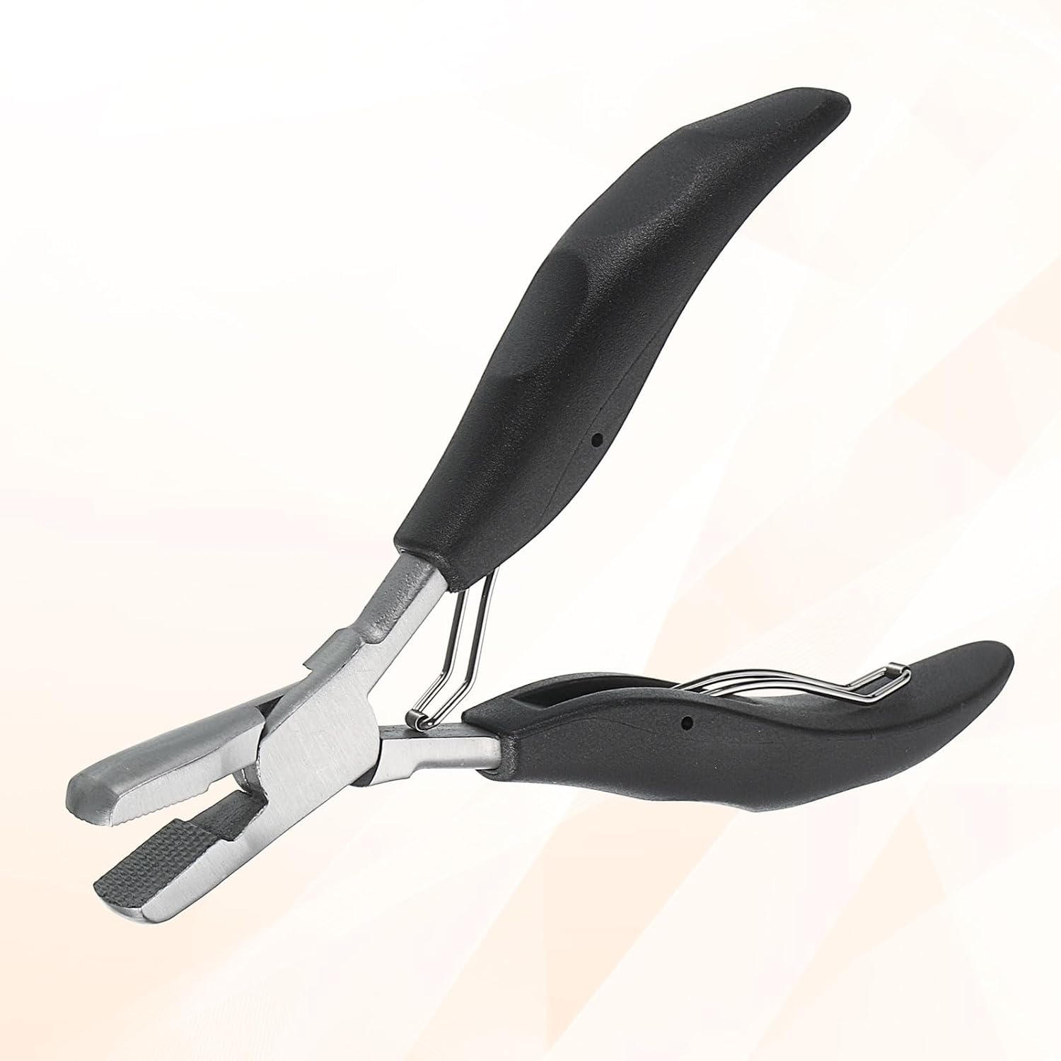 HARFINGTON Fusion Bond Crusher Tool for Keratin Hair Extensions 5.5" Thread Shape Pre-Bonded Hair Extension Pliers Hair Extensions Opener and Removal Tool for Micro Rings Beads