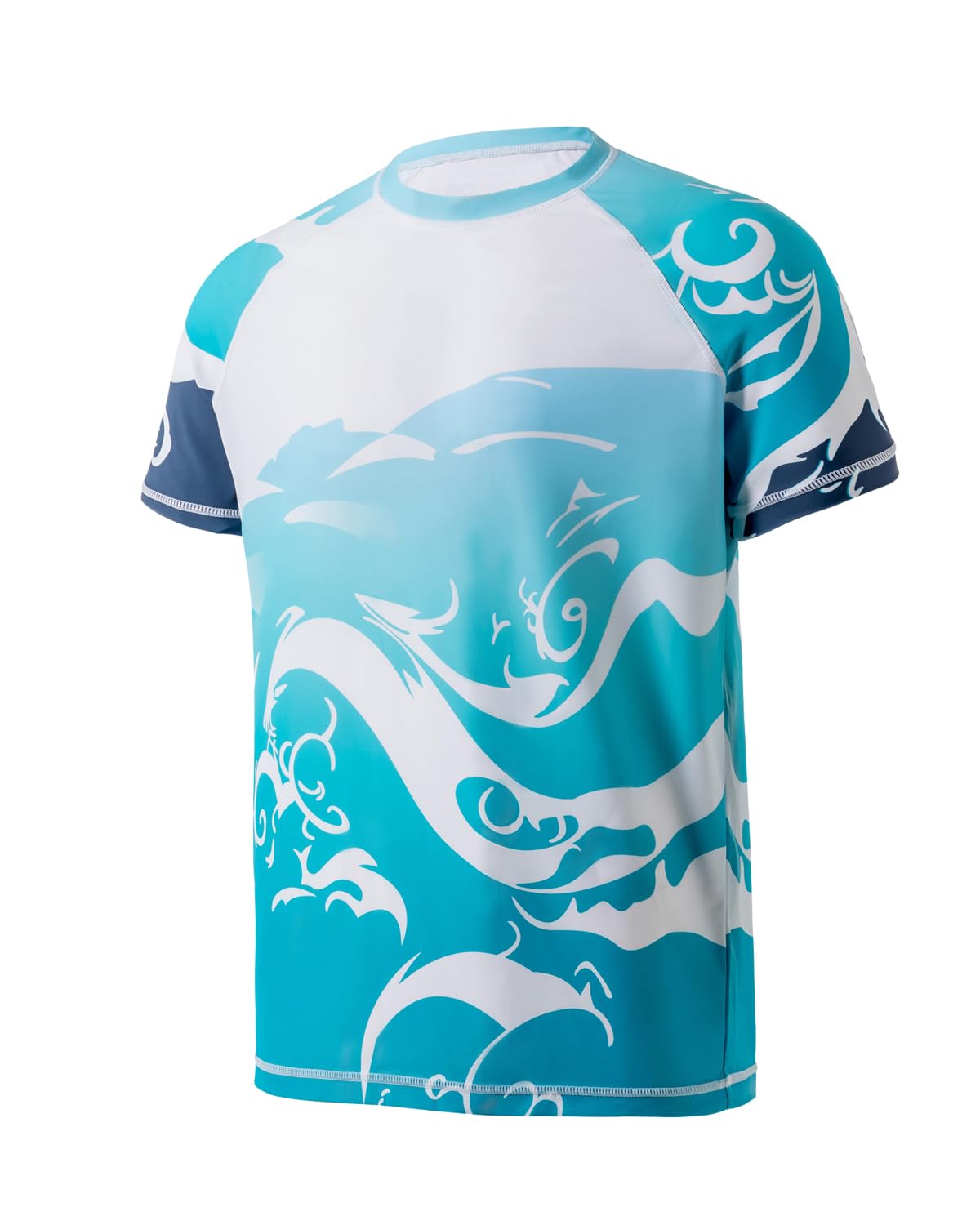 Rashguard UPF 50+ - Maglietta a maniche corte da uomo, ad asciugatura rapida, per sport acquatici, surf e pesca