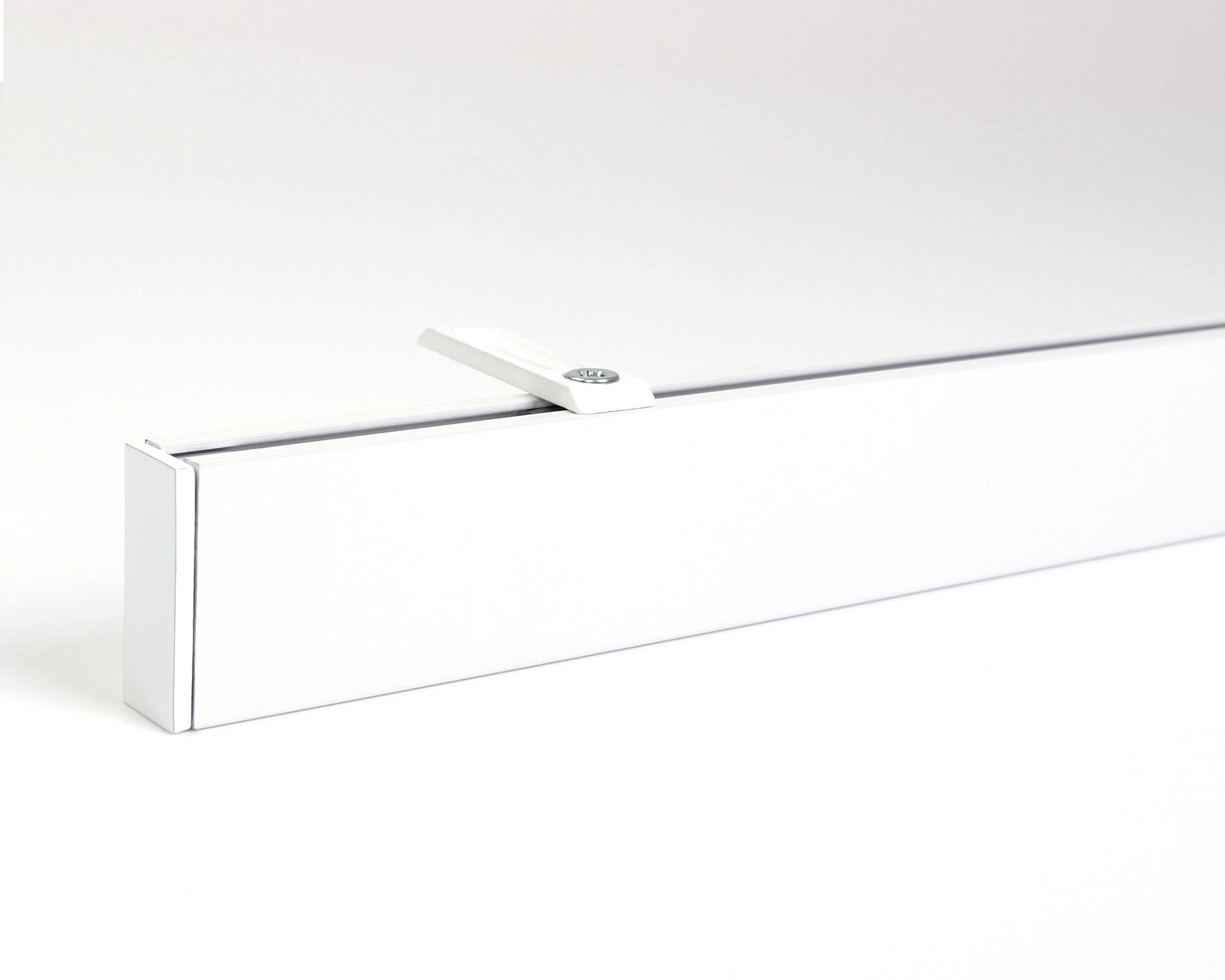 Deco-Raum Tringle à rideaux sur mesure avec rails intégrés carrés, fixation au plafond, support de plafond, tringle pour rideaux, barre pour rideaux d’intérieur, pour rideaux blancs 220 cm