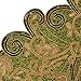 COTTON CRAFT - Beaded Table Runner - Scrolling Leaves - Green Gold - 13x36 - Hand Made by Skilled Artisans - A Beautiful Complement to Your Dinner Table Décor - Spot Clean Only