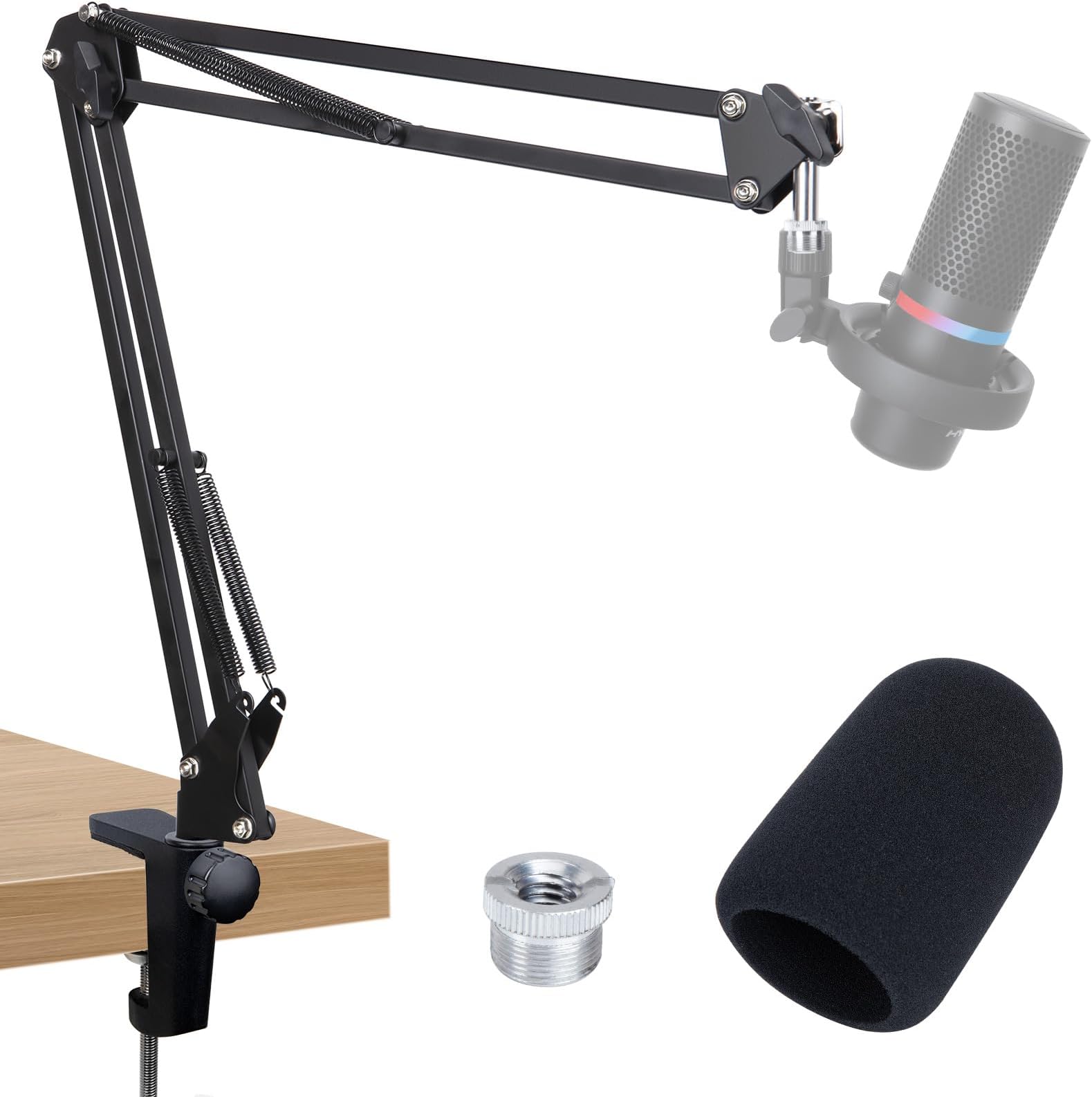 HyperX DuoCast Boom Arm - HyperX Microphone Arm Compatible with HyperX DuoCast, Mic Arm with Microphone Cover, Improve Sound Quality, Microphone Arm for DuoCast by SUNMON