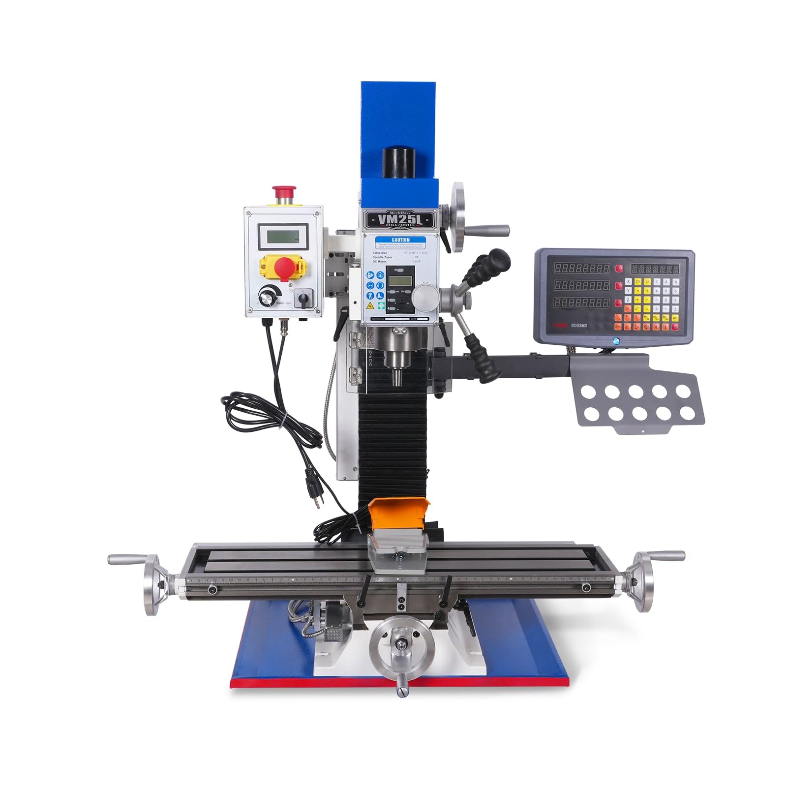 Mechmaxx 1.5HP 7''x 27-1/2''Benchtop Mini Mill Drill Machine