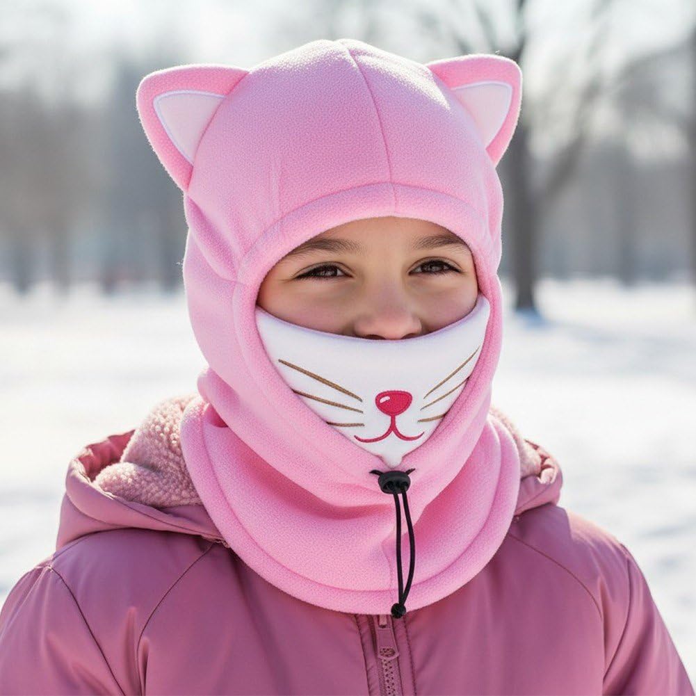 Kominiarka polarowa, zimowa maska na całą twarz, ocieplacz karku, wiatroszczelna, ciepły kaptur, idealna do jazdy na rowerze i wędrówek