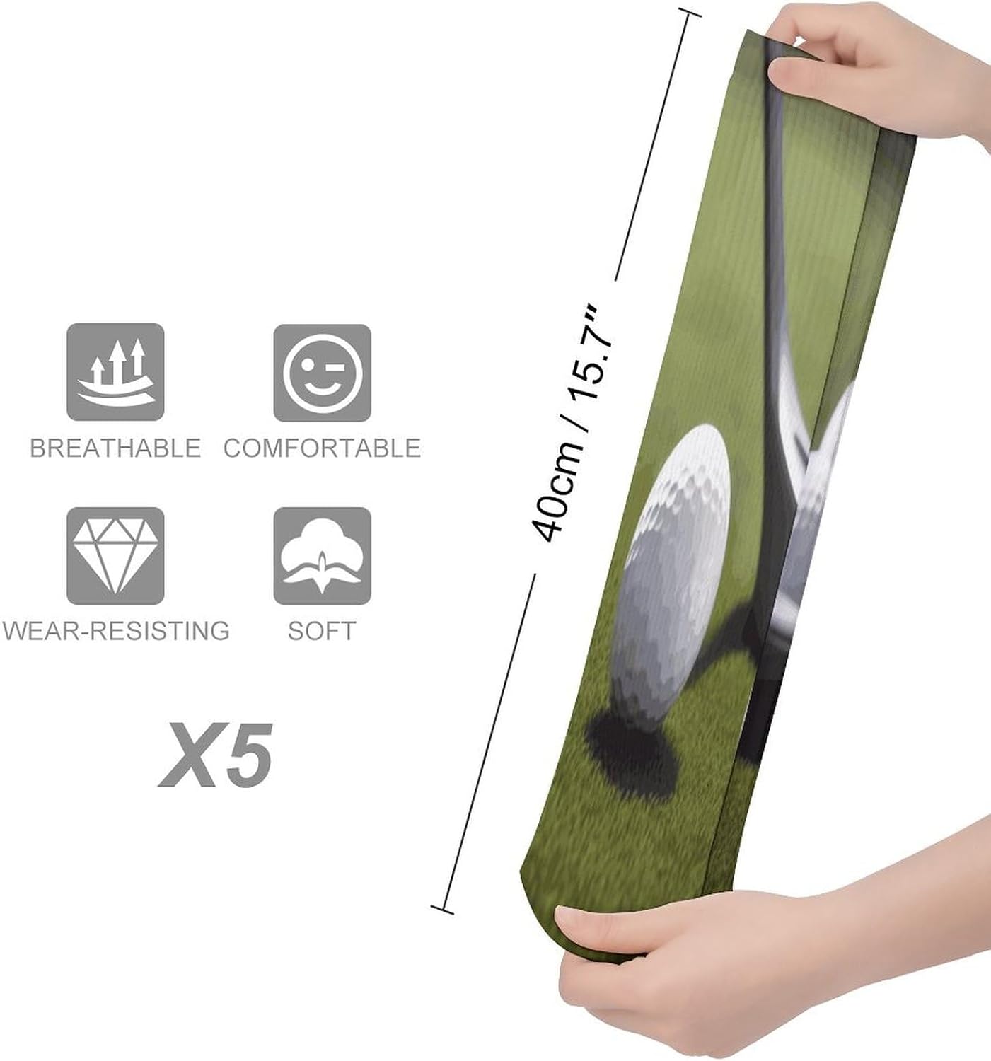 Golf Stocking - Cute Casual Long Athletic,Crew Sock for Men Women,Running Socks Soft Breathable for Gift