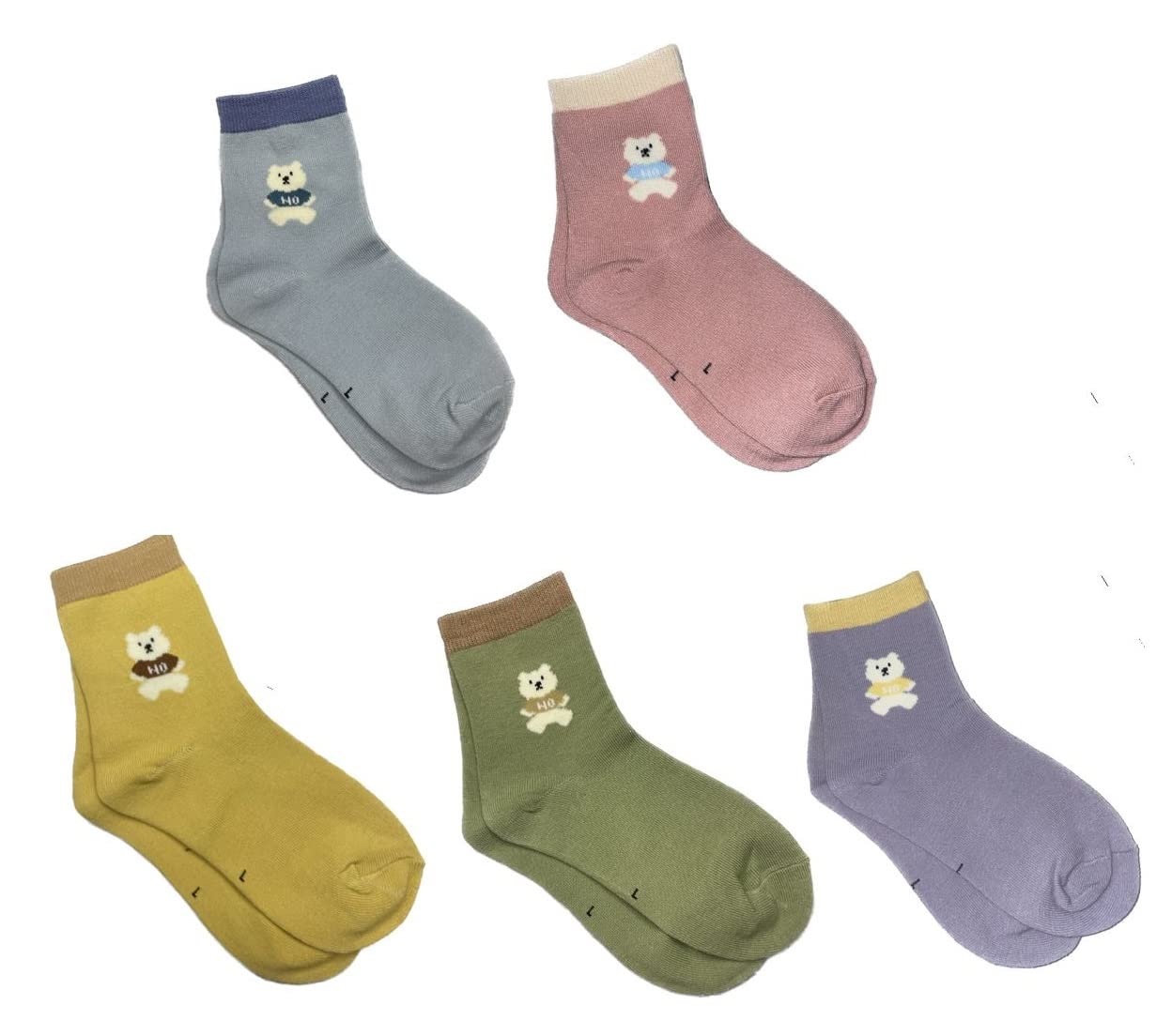 Colourful Socks for kids, Ankle length/Crew, Cotton, Pack of 5, Designer socks, Gift for Girls & Boys-image-30