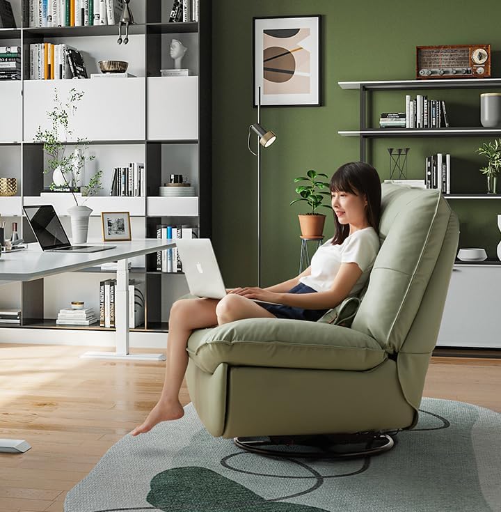 Person comfortably using the Generic Smart Multifunction Recliner Chair with a laptop