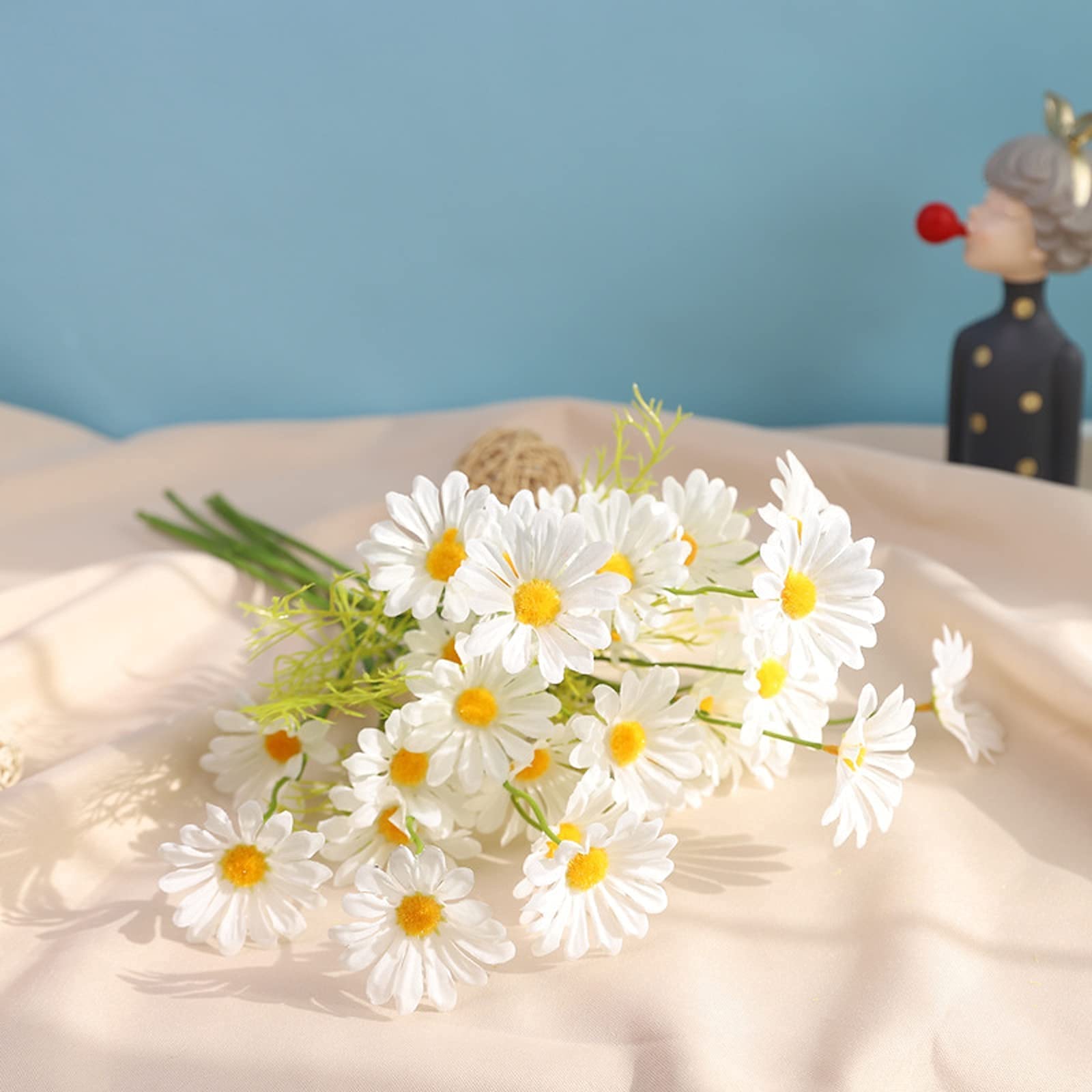 Fiori Artificiali Fiori Artificiali 10 Pezzi Camomille Piccole Margherite Fiore Finto Primavera Gita Oggetti di Scena per Fotografia Decorazione per la casa e i