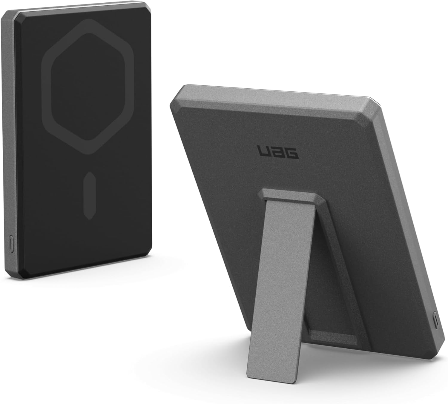 URBAN ARMOR GEAR UAG 5000mAh Power Bank SRGE 20W USB-C Slim Magnetic Wireless Portable Charger Fast Charging Battery Pack w/Kickstand Compatible with iPhone 17, Samsung Galaxy S26, Black/Grey