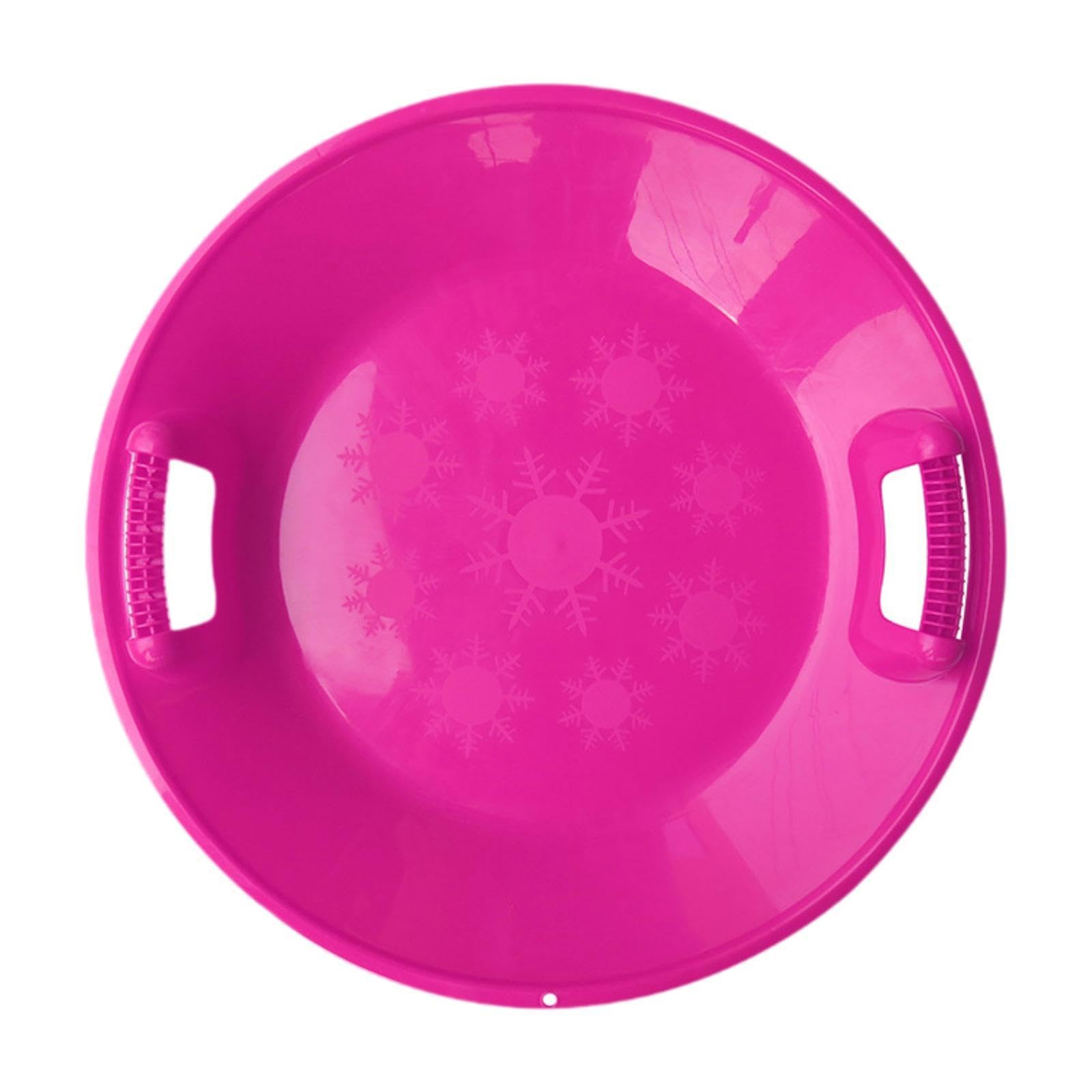 Luge Ronde pour La Neige, Toboggan à Neige, Toboggan Haute Performance, Luge à Pousser pour l'herbe et Le Sable, Piste de Luge pour Adultes, Garço, Pink L