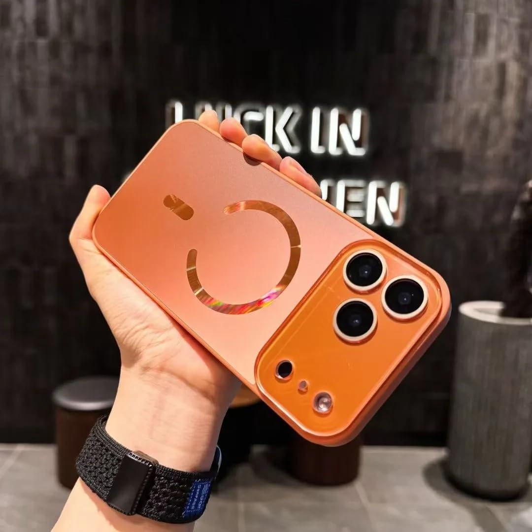 Étui magnétique iPhone 13 Pro Max orange laser avec protection d'objectif - 7