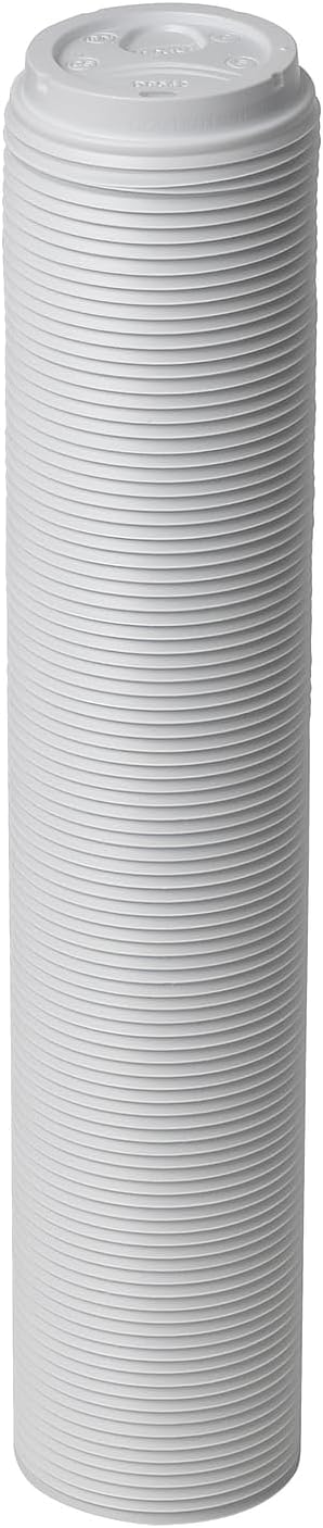 Georgia-Pacific Dixie 10 oz. to 16 oz. Dome Hot Coffee Cup Lids by GP PRO (Georgia-Pacific), White, D9542, 1,000 Count (100 Lids Per Sleeve, 10 Sleeves Per Case) - Image 7