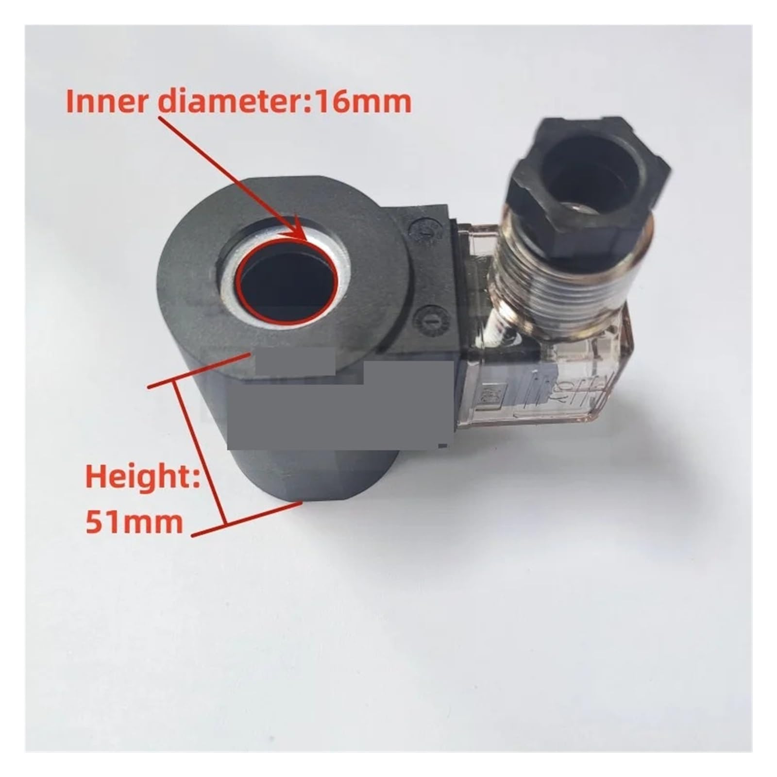 Bobina de válvula solenoide hidráulica, diámetro del Orificio 16mm, Altura 51mm, Redonda, AC24V, DC24v, 12V, Ac220v, Bobina de Cobre(220 Volt)