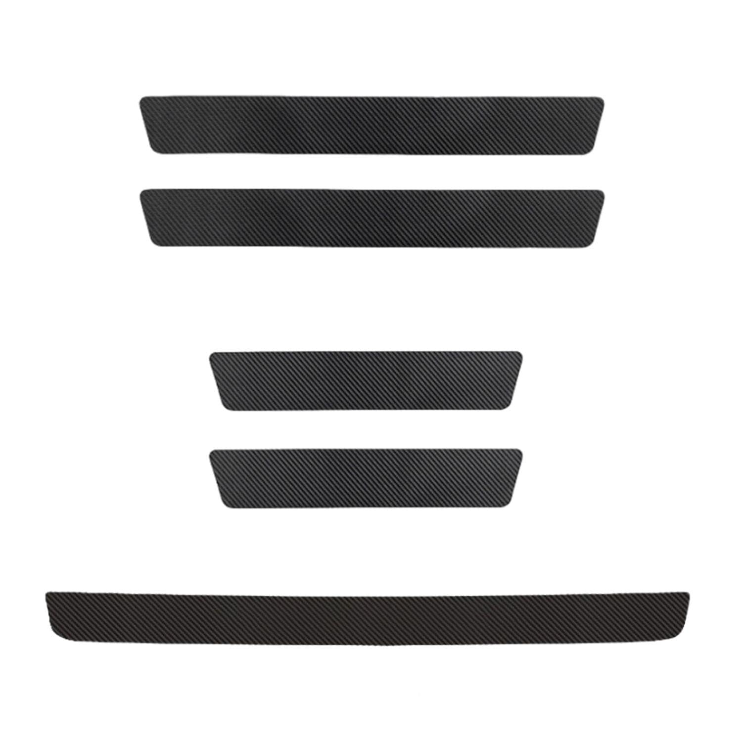 R-timer 5 Pcs Car Door Sill Protector Strips for MG MG4 EV XPower 2023 2024, Threshold Scuff Plate Cover Bumper Decorative Strips Carbon Fiber Wrap Film