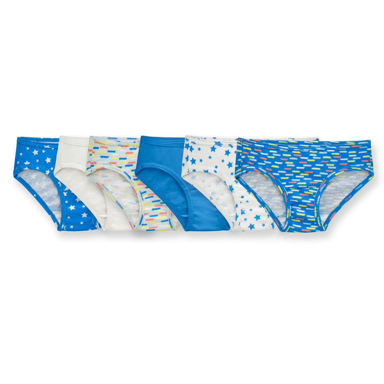 Fruit of the Loom Girls' Cotton Hipster Underwear 6 Pack - Fashion Assorted 10