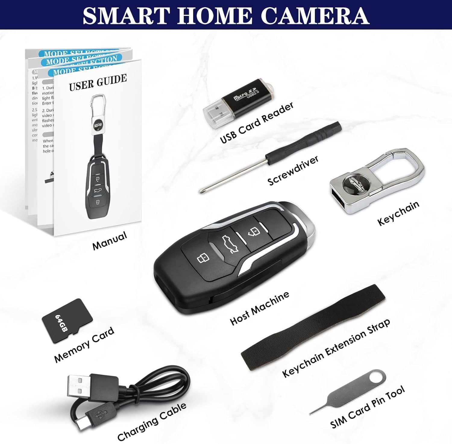 64GB Mini Video Camera,1080P Portable Video Recorder Body Cam,Mini Body Camera