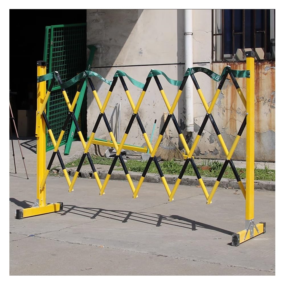 Barrière extensible en métal noire de 1,2 m pour sécurité routière et événements