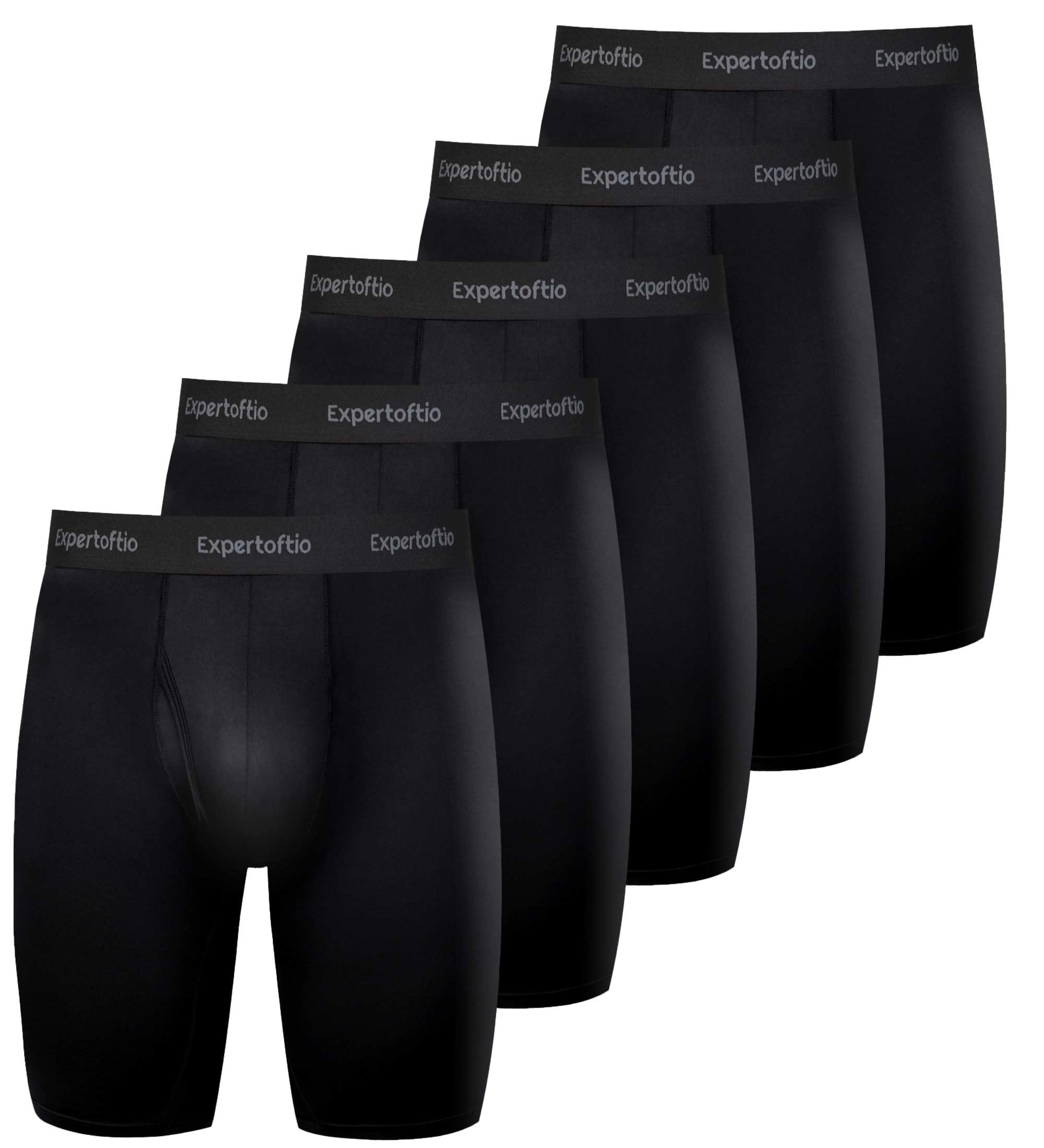 expertoftio Men's Underwear 9 Inch Long Leg Boxer Briefs for Men, Performance, Moisture Wicking Pack, Anting Chafing, Fly-picture-19