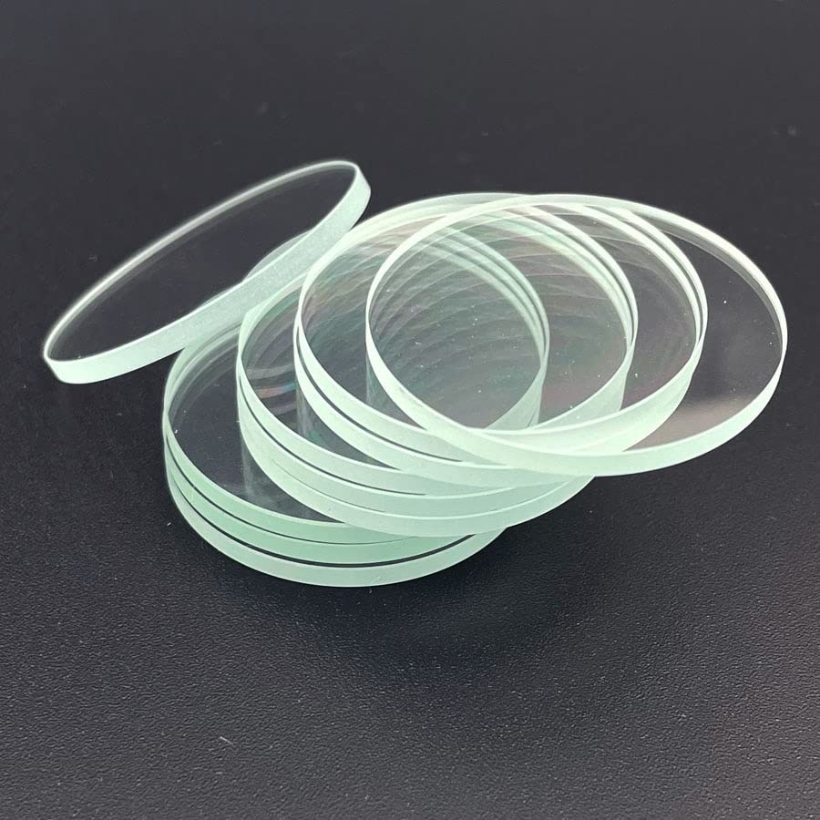 1PC Transparent Round Flat Glass Lens Dia 10mm/ 15mm /18mm/ 19mm/ 20mm /21mm /22/ 23/ 25/ 27 /28/ 30mm /32mm /34 /35 /38 /42mm For LED Flashlight Torch With Thickness 1.5mm/2mm ( Size : 21mm x1.5mm )