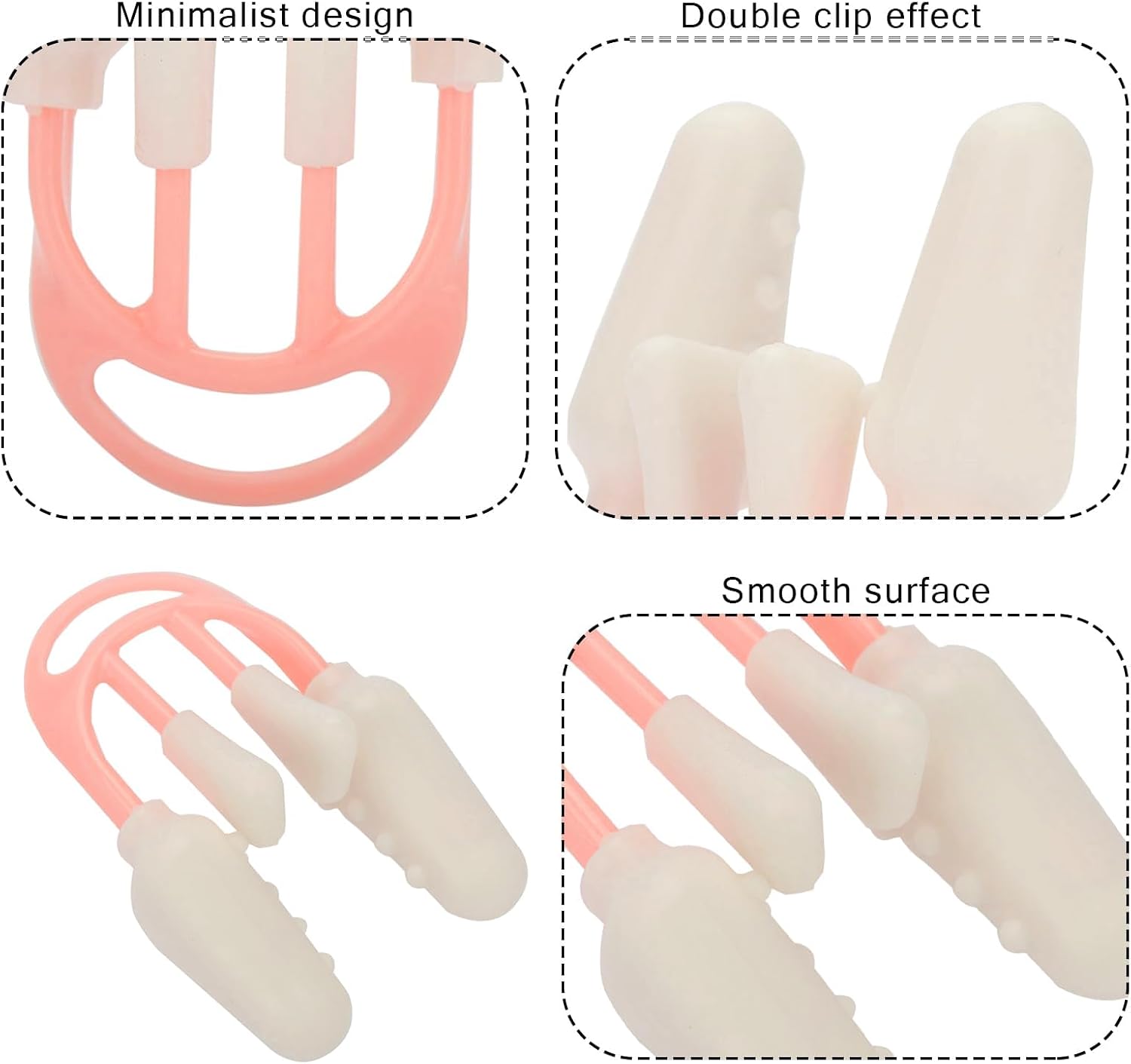 2PCS Nasal Septum Deviated Septum Corrector Rhinoplasty Beauty Shaping Nose Clip Lifting Clip Bridge Beauty Enhancer for Wide Crooked Nose Women Men