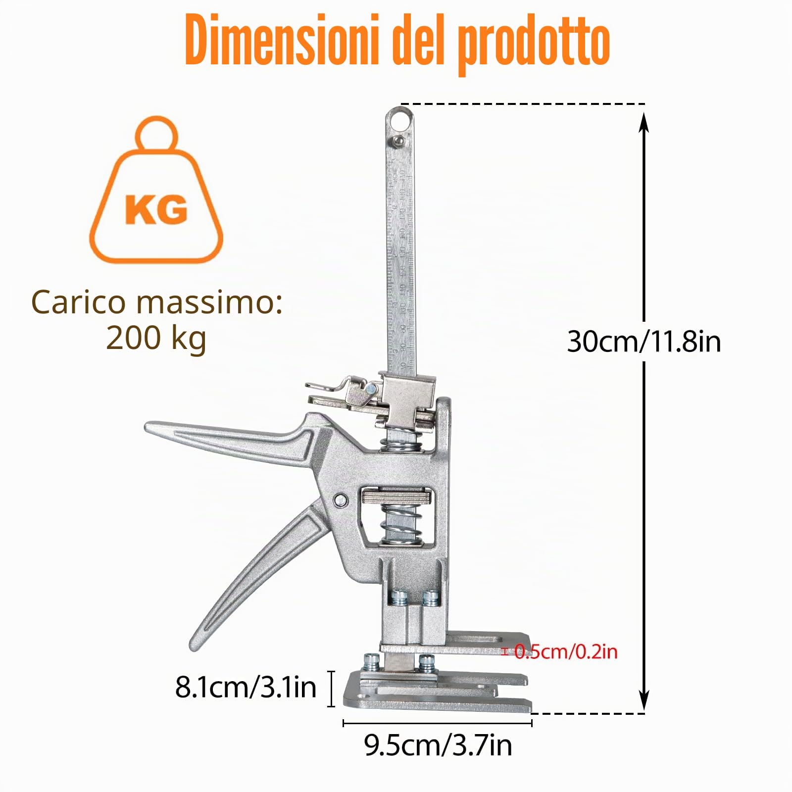 2 pezzi di braccio per risparmio di lavoro, braccio per sollevamento di utensili manuali, con funzione di sollevamento lenta e rapida, capacità di sollevamento 200 kg, strumenti di sollevamento per