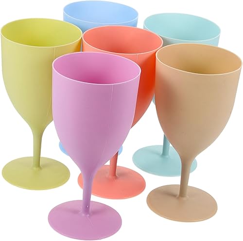 GANAZONO 6 unids alto jugo copas de jugo de copa de vino cáliz de cóctel taza de fiesta tazas de iquor copas de vino copas de helado taza de postre