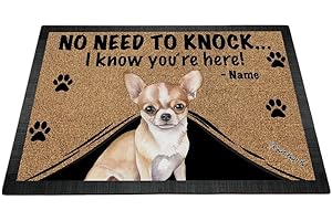Chihuahua Lovers Personalized Welcome Doormat