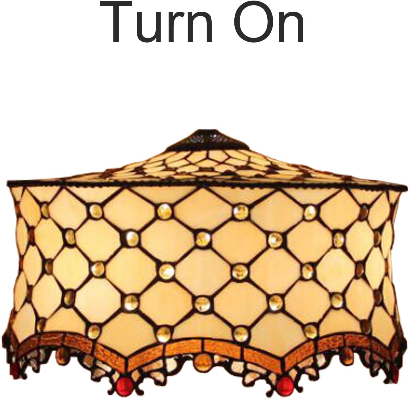 18 Inch Lamp Shade Replacement, Only Tiffany Style Stained Glass Lamp Chimney Straw Hat Floral Design, Baroque Rose Sunflower Orange Green Beige Fit for Table Lamp Pendant Light Floor Lamp,F