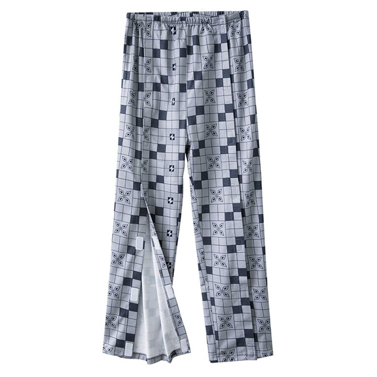 Bedridden Paciente Ropa de enfermería para hombre, fácil de usar y sacar de la ropa de paciente Ropa de hogar para ancianos Ropa de paciente postrada en cama transpirable