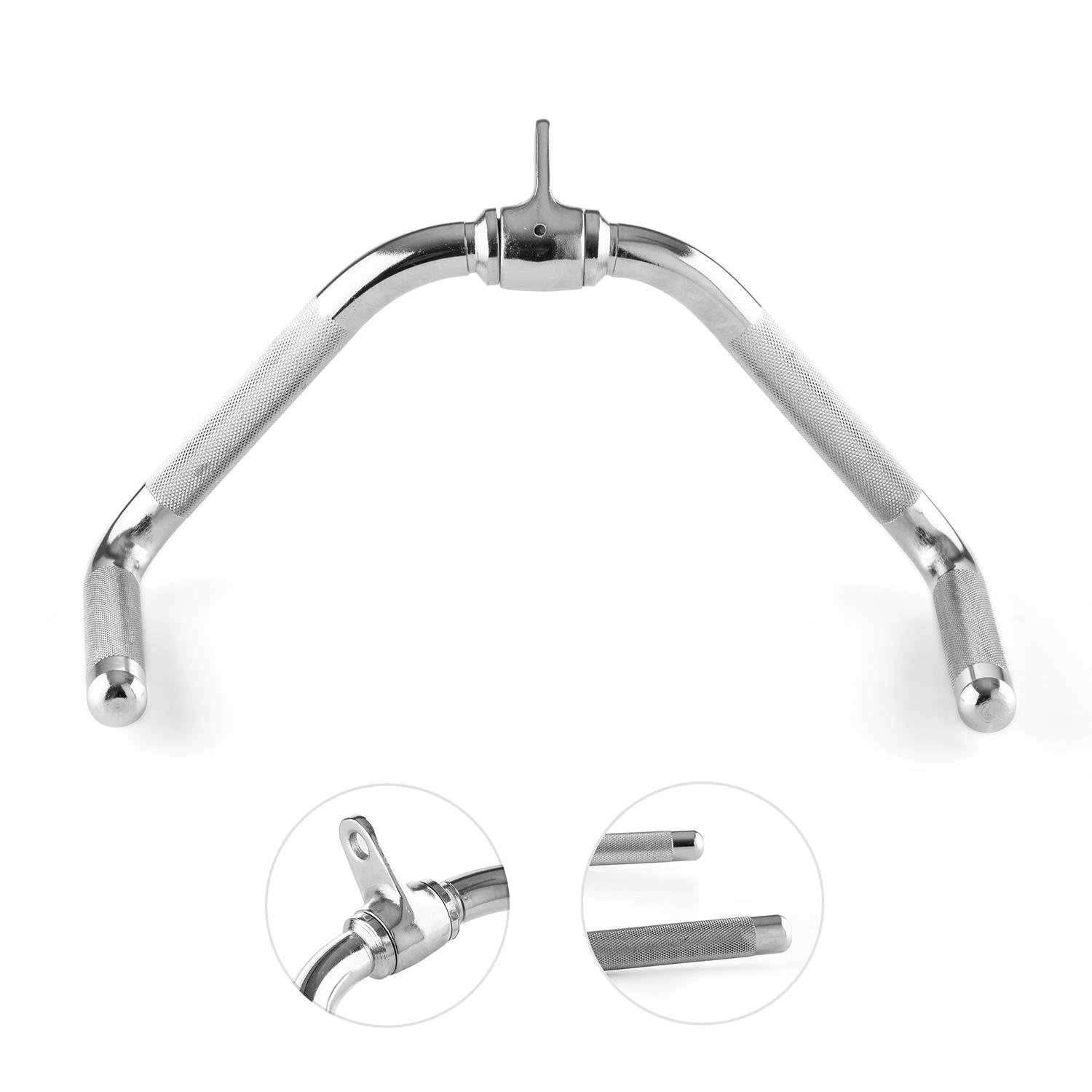 Maniglia Per Cavi Da Palestra Capital Sports - Acciaio Cromato, Presa Zigrinata, 43.5cm - Foto 6