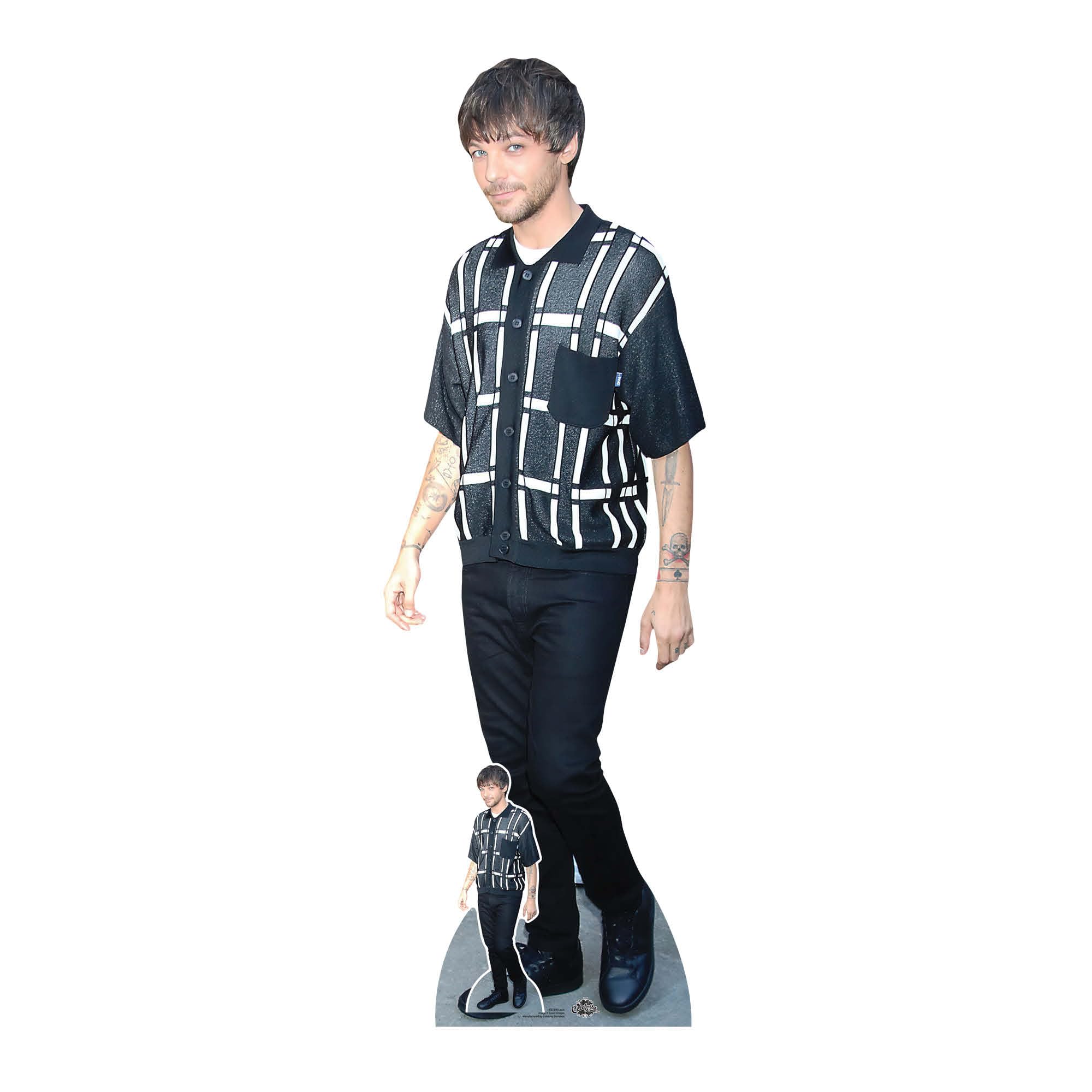 Louis Tomlinson en carton taille réelle décor de fête pop star et shooting photo anniversaire
