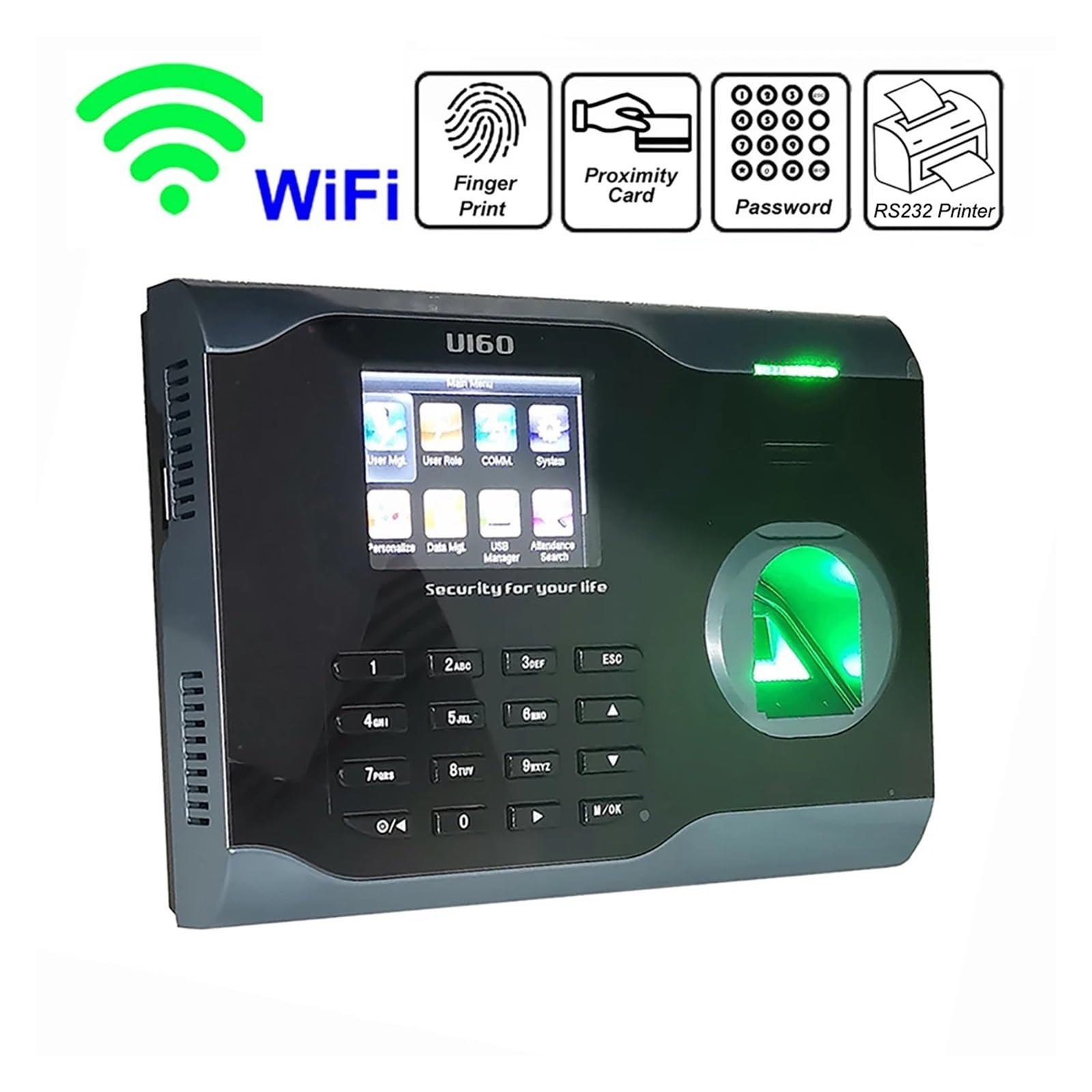 System rejestracji czasu pracy na podstawie odcisku palca i karty identyfikacyjnej WiFi Biometryczny rejestrator czasu pracy Urządzenie rejestrujące dla małych firm i biur dla małych firm