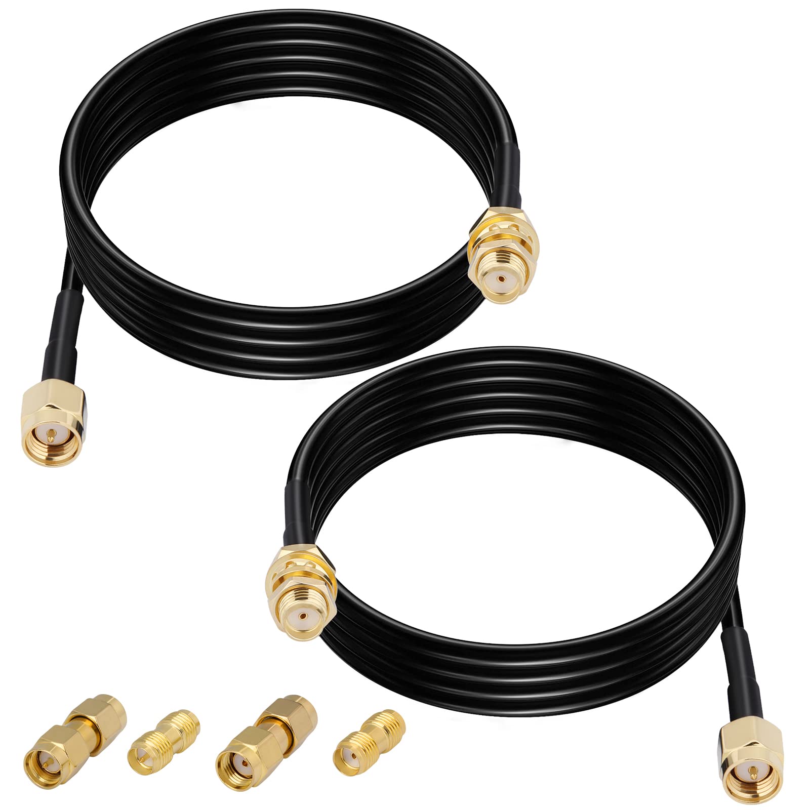 Buy CAPChang SMA Antenna Cable RG174 Coaxial Cable 2Pack 10FT SMA Female to SMA Male Bulkhead