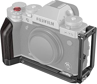 SMALLRIG X-T5 L Bracket for FUJIFILM X-T5, L Plate with Blackwood Side Grip, Shutter Button, Built-in Quick Plate for Arca and Adjustable Side Plate, Support Horizontal and Vertical Shooting - 4137