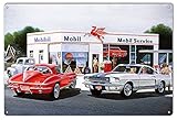 Garage Art Signs Mobil Pegasus Gas Station Reproduction Sign by Jack Schmitt 12x18
