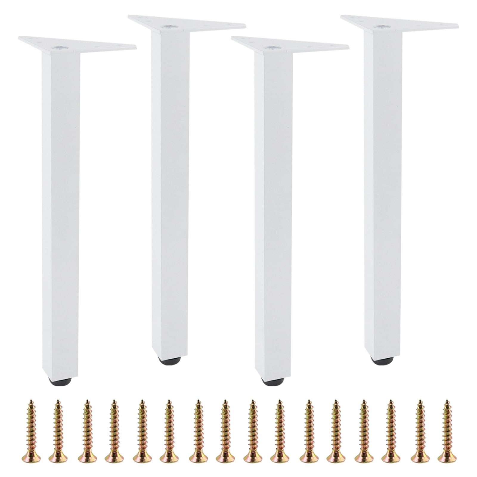 Photo 1 of Geesatis 12 Inch Heavy Duty Adjustable Table Legs - Set of 4, 1000lbs Capacity, Aluminum Alloy Furniture Legs for Desks, Cabinets, Sofa & Bed with Pre-Attached Screws(White)