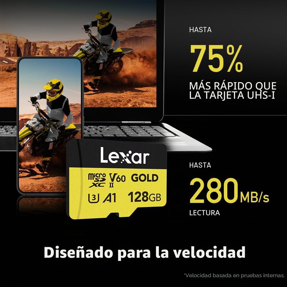 Lexar Professional Gold 128 GB Microsdxc Uhs-II, W128897503 (Microsdxc Uhs-II)